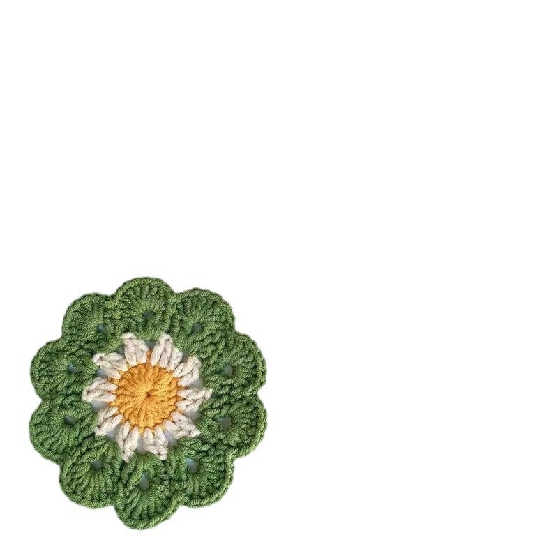 Posavasos de ganchillo con forma de flor