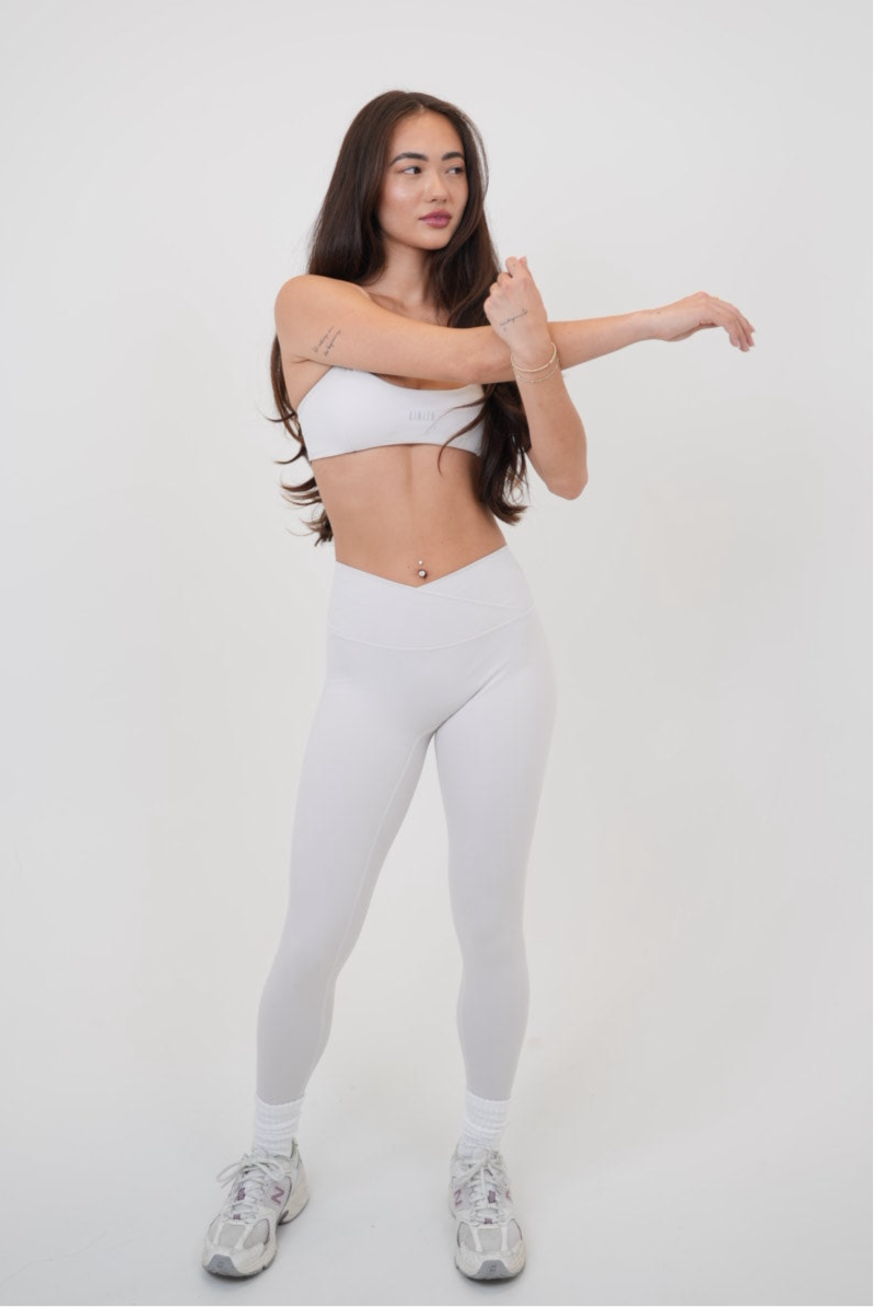 Mallas con cintura en V My Time Is Divine Lime White Sculpt