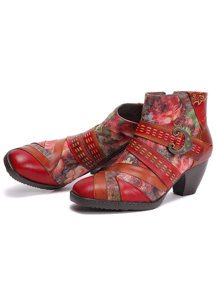 Ankle Boot | Annika Flower Handmade Leather Ankle Boots