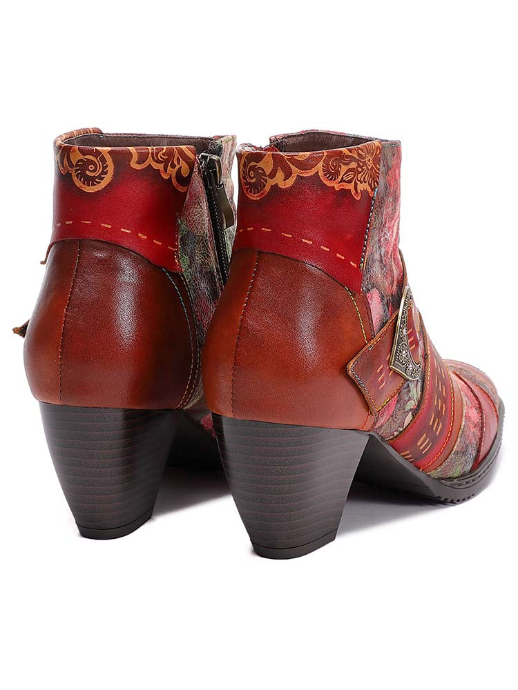 Ankle Boot | Annika Flower Handmade Leather Ankle Boots