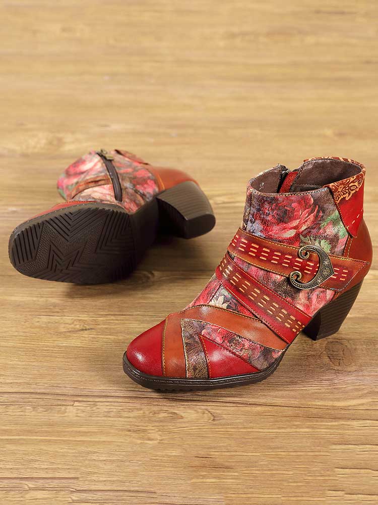 Ankle Boot | Annika Flower Handmade Leather Ankle Boots