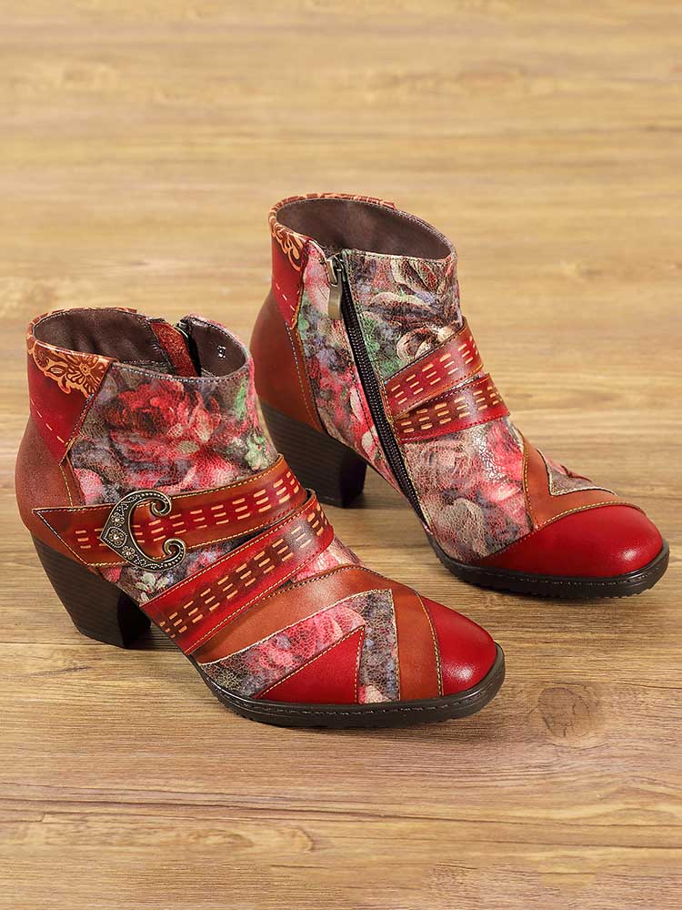 Ankle Boot | Annika Flower Handmade Leather Ankle Boots