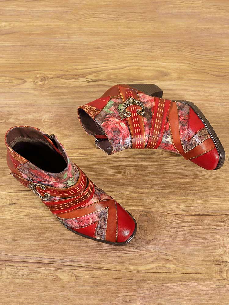 Ankle Boot | Annika Flower Handmade Leather Ankle Boots