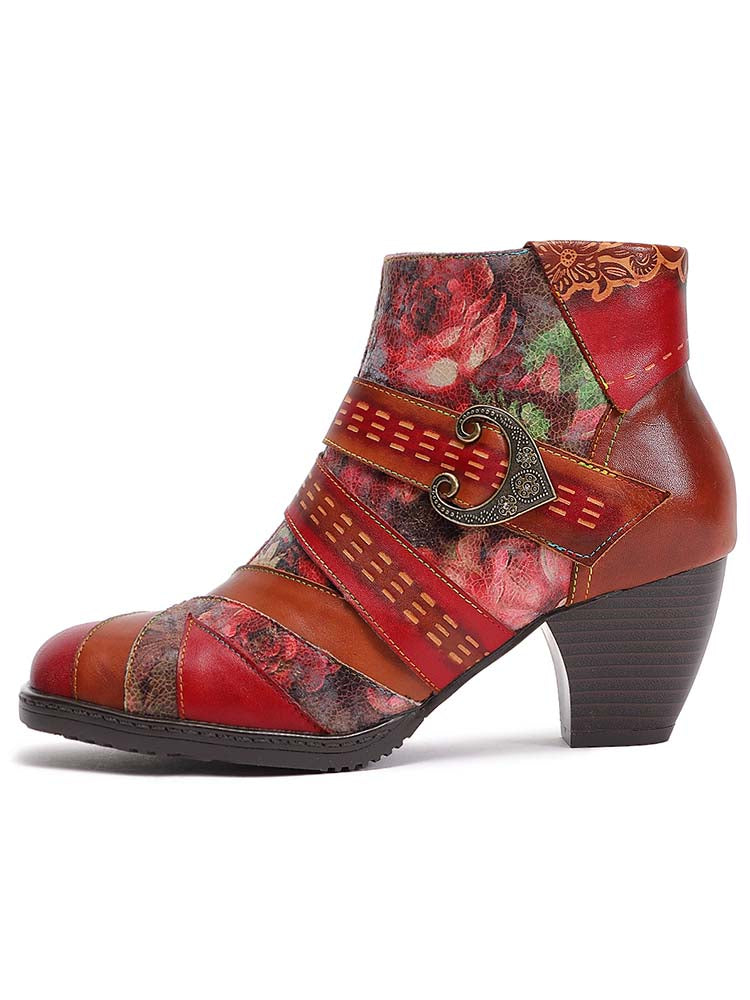 Ankle Boot | Annika Flower Handmade Leather Ankle Boots