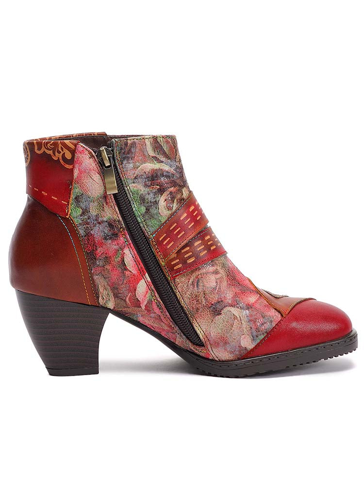 Ankle Boot | Annika Flower Handmade Leather Ankle Boots