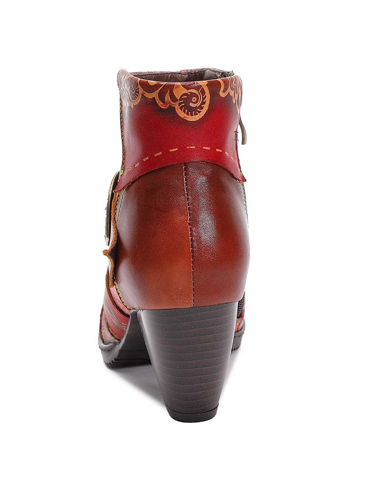 Ankle Boot | Annika Flower Handmade Leather Ankle Boots