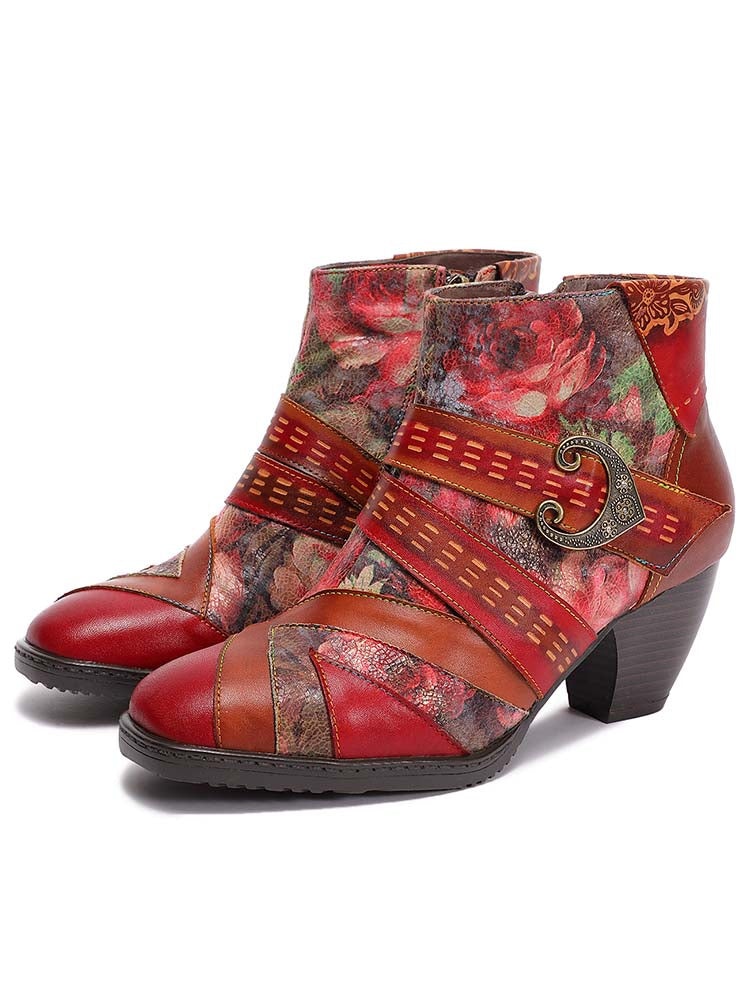 Ankle Boot | Annika Flower Handmade Leather Ankle Boots