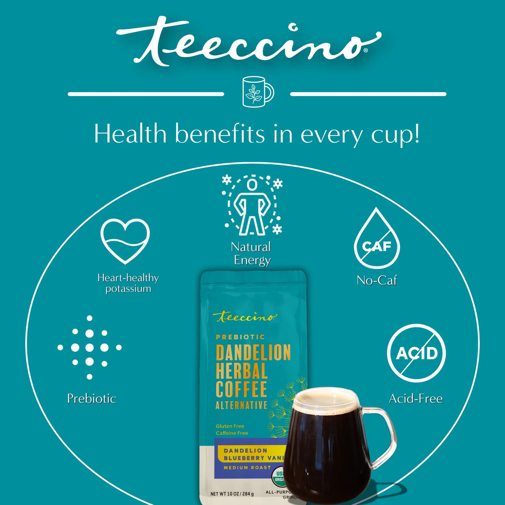 Herbal Coffee | Teeccino | Blueberry Vanilla Chicory Herbal Coffee