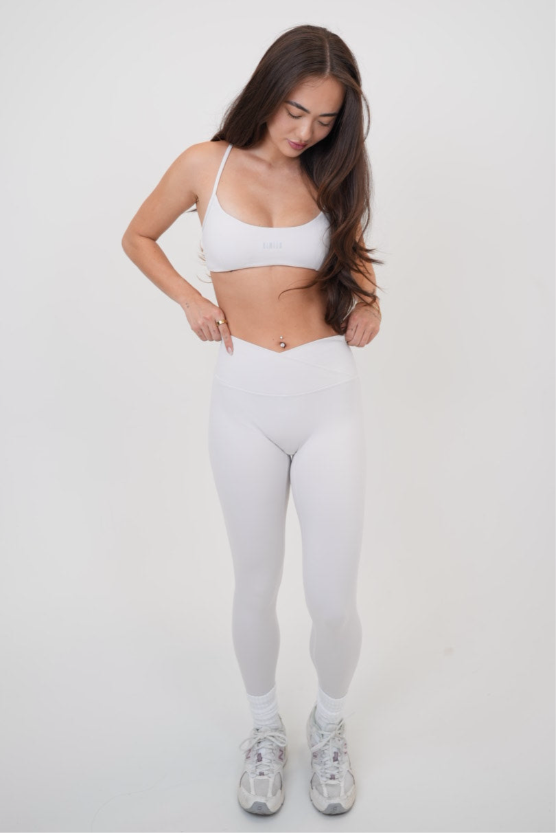 Mallas con cintura en V My Time Is Divine Lime White Sculpt