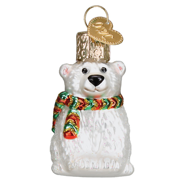Adorno de oso polar en miniatura