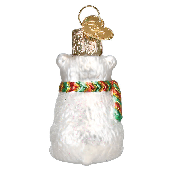 Adorno de oso polar en miniatura