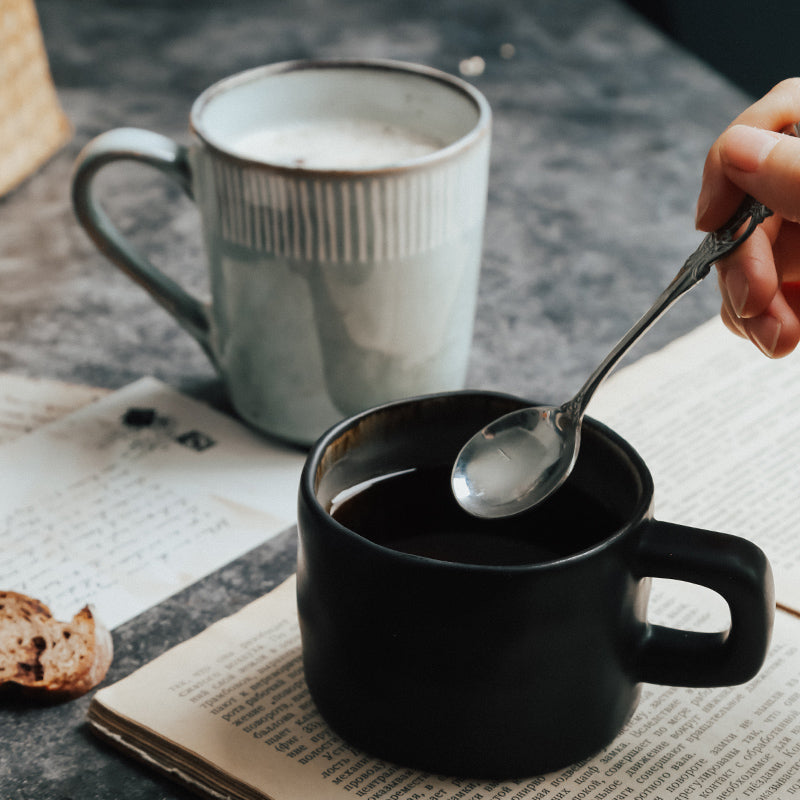 Taza de cerámica retro creativa, taza de tendencia con personalidad