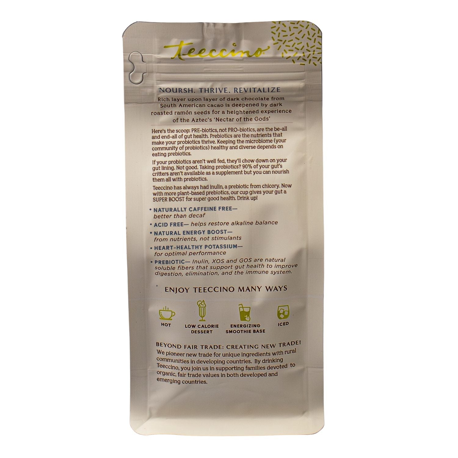 Herbal Coffee | Teeccino | Dark Chocolate Prebiotic Superboost Herbal Coffee