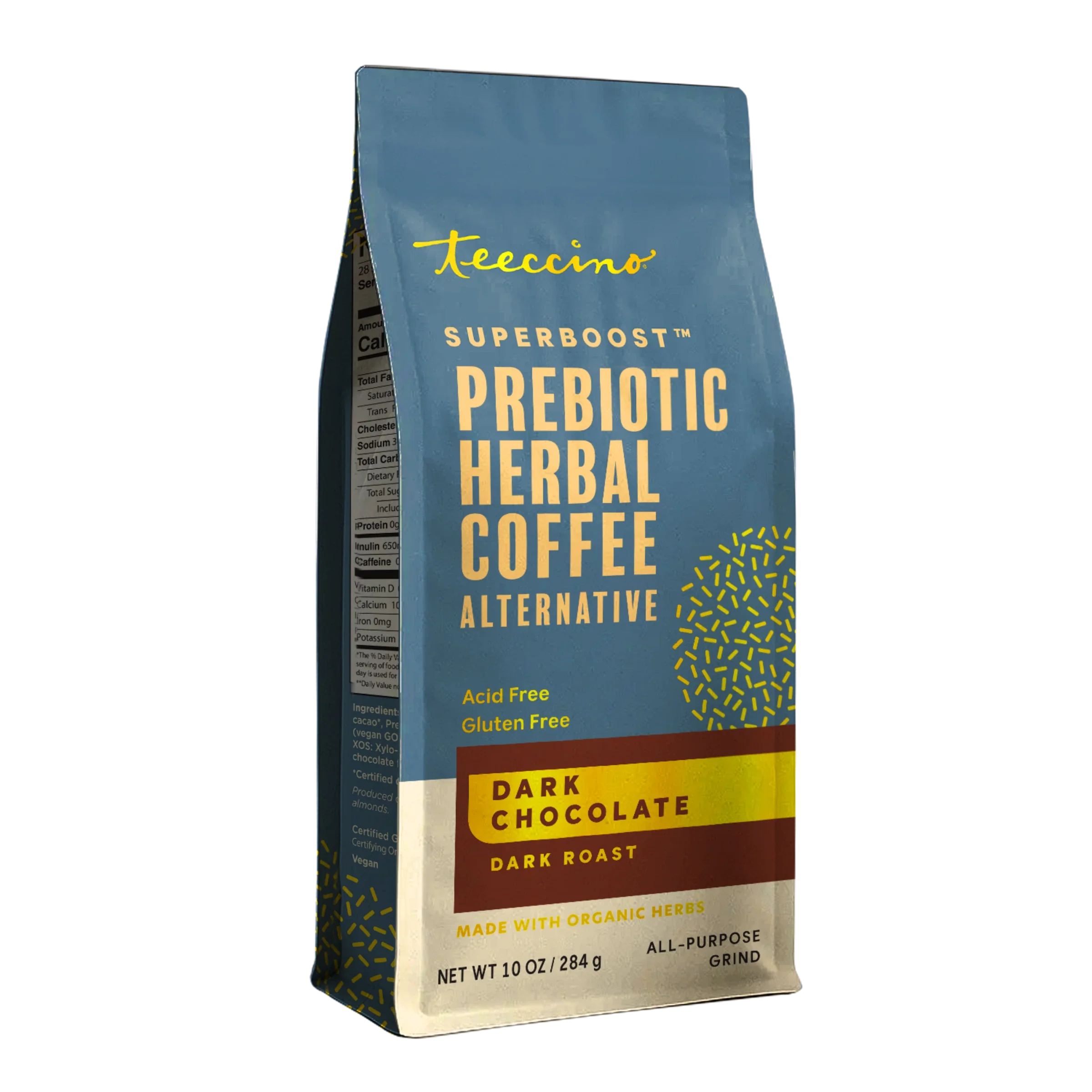 Herbal Coffee | Teeccino | Dark Chocolate Prebiotic Superboost Herbal Coffee