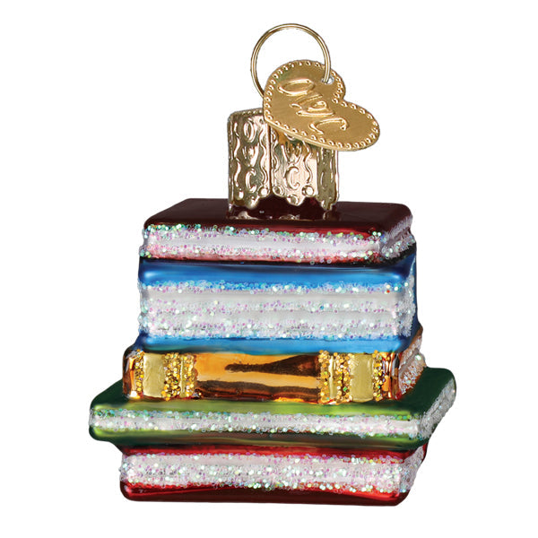 Adorno de minipila de libros