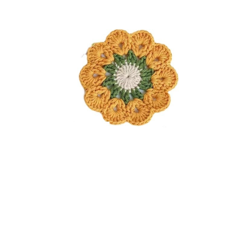 Posavasos de ganchillo con forma de flor
