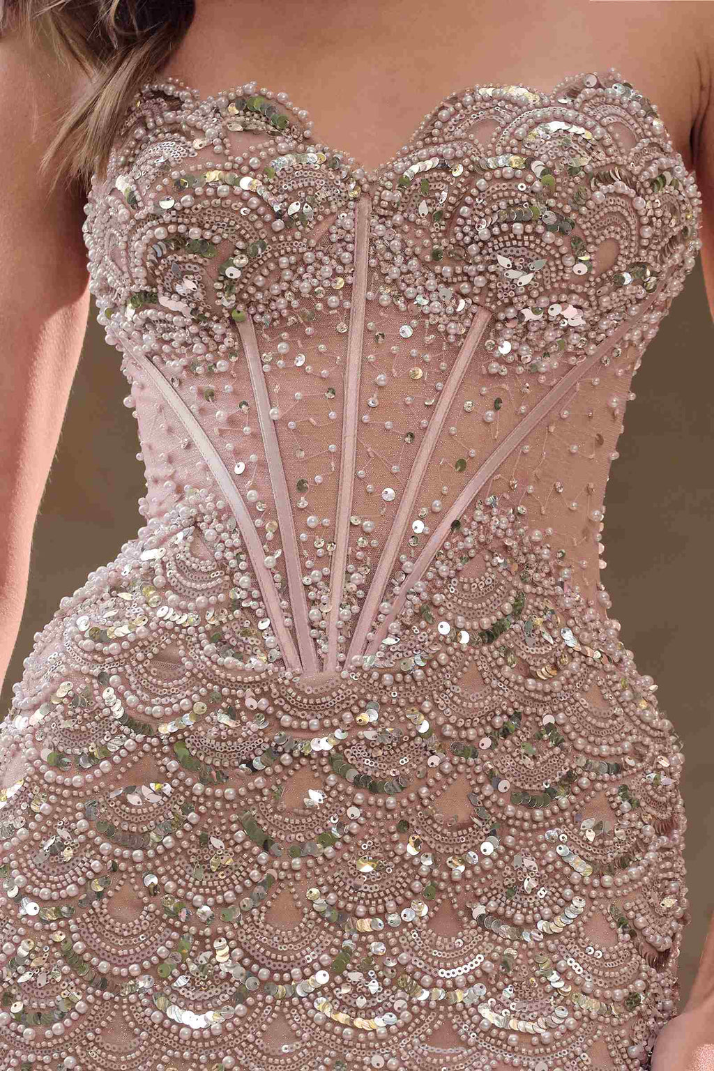 Dress | Andrea & Leo A1481 Fitted Strapless Sweetheart Corset