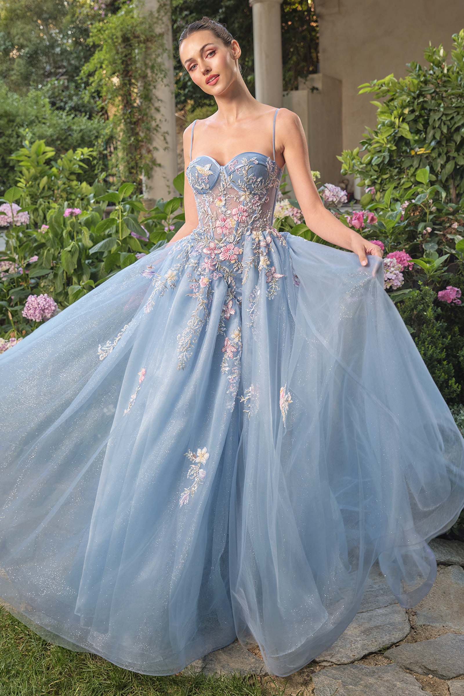 Dress | Andrea & Leo A1490 Whimsical Strapless Prom Ball