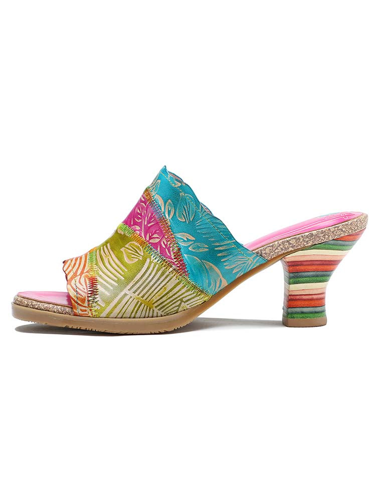 Pump | Four Color Splicing Slippers