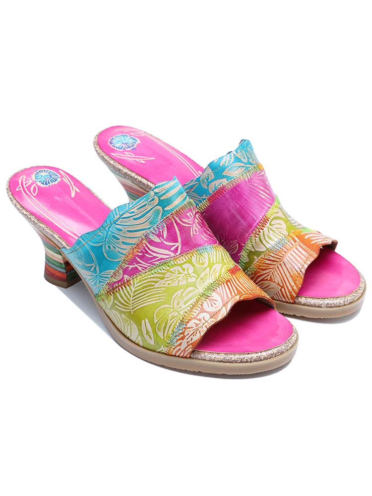 Pump | Four Color Splicing Slippers