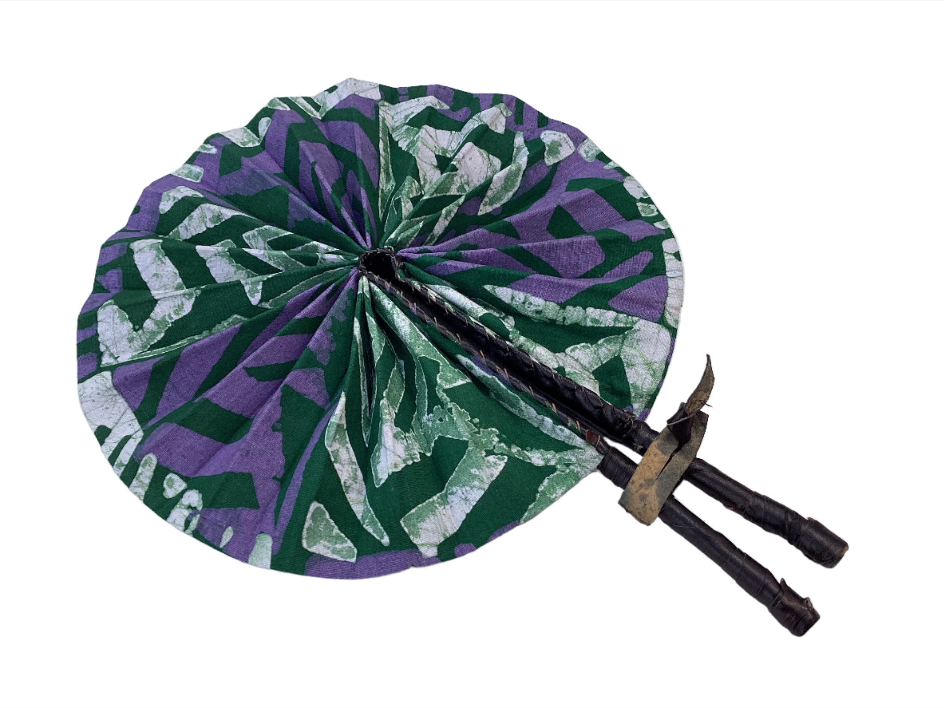 Fan | African Wax Print Fan, Handmade in Ghana