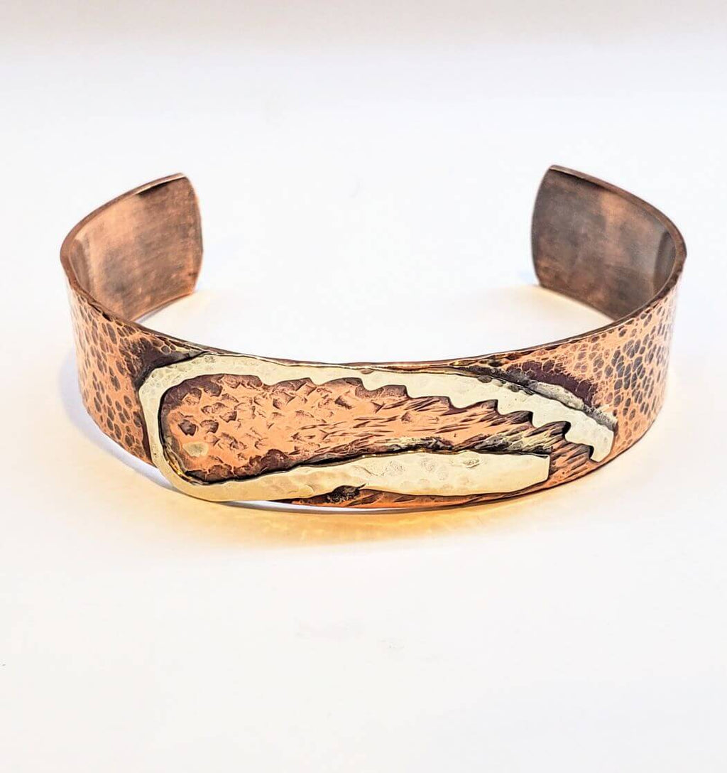 Cuff Bracelet | Copper Sculpted Angel Wing Frame Cuff Bracelet