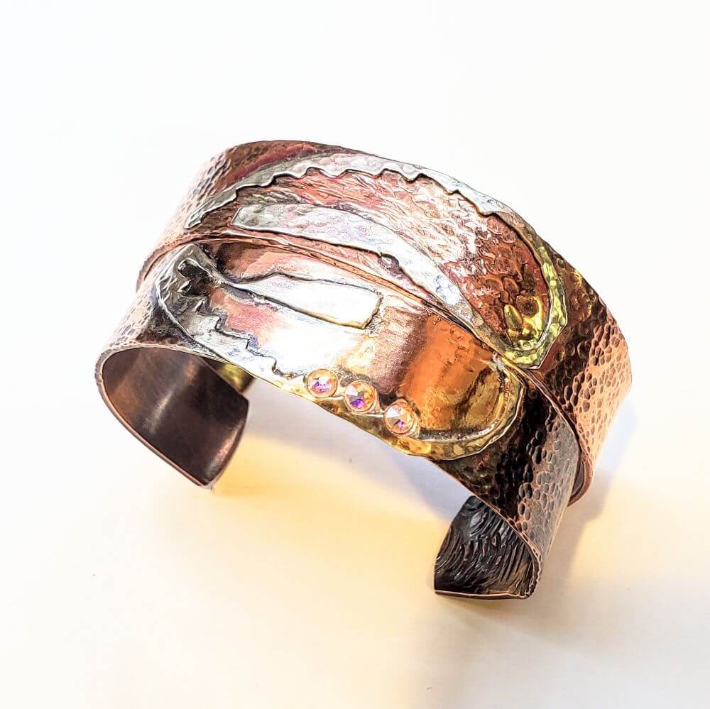 Cuff Bracelet | Copper Sculpted Angel Wing Frame Cuff Bracelet