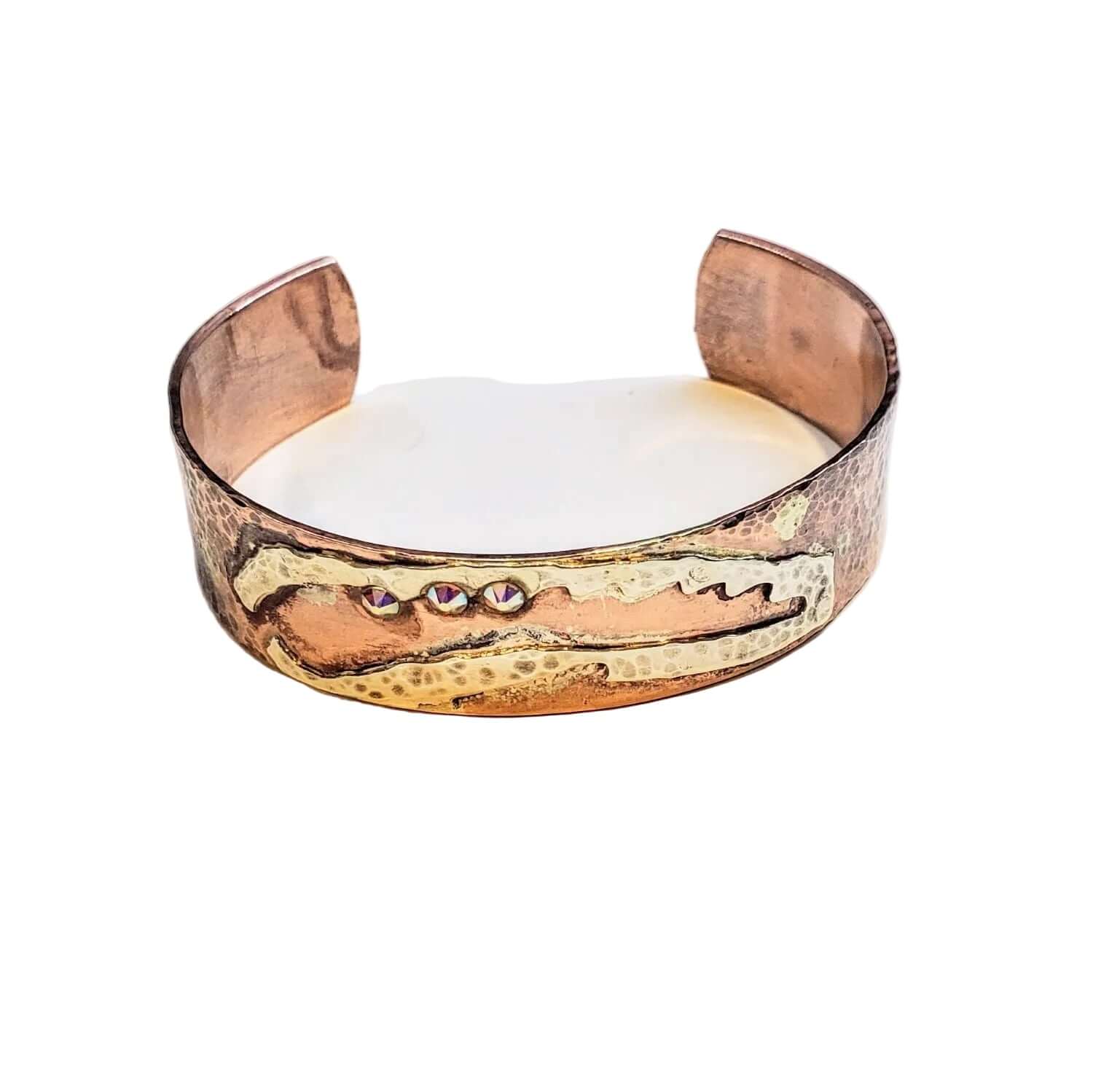 Cuff Bracelet | Copper Sculpted Angel Wing Frame Cuff Bracelet