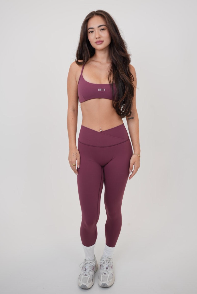 Legging My Time Is Divine Plum Sculpt con cintura en V