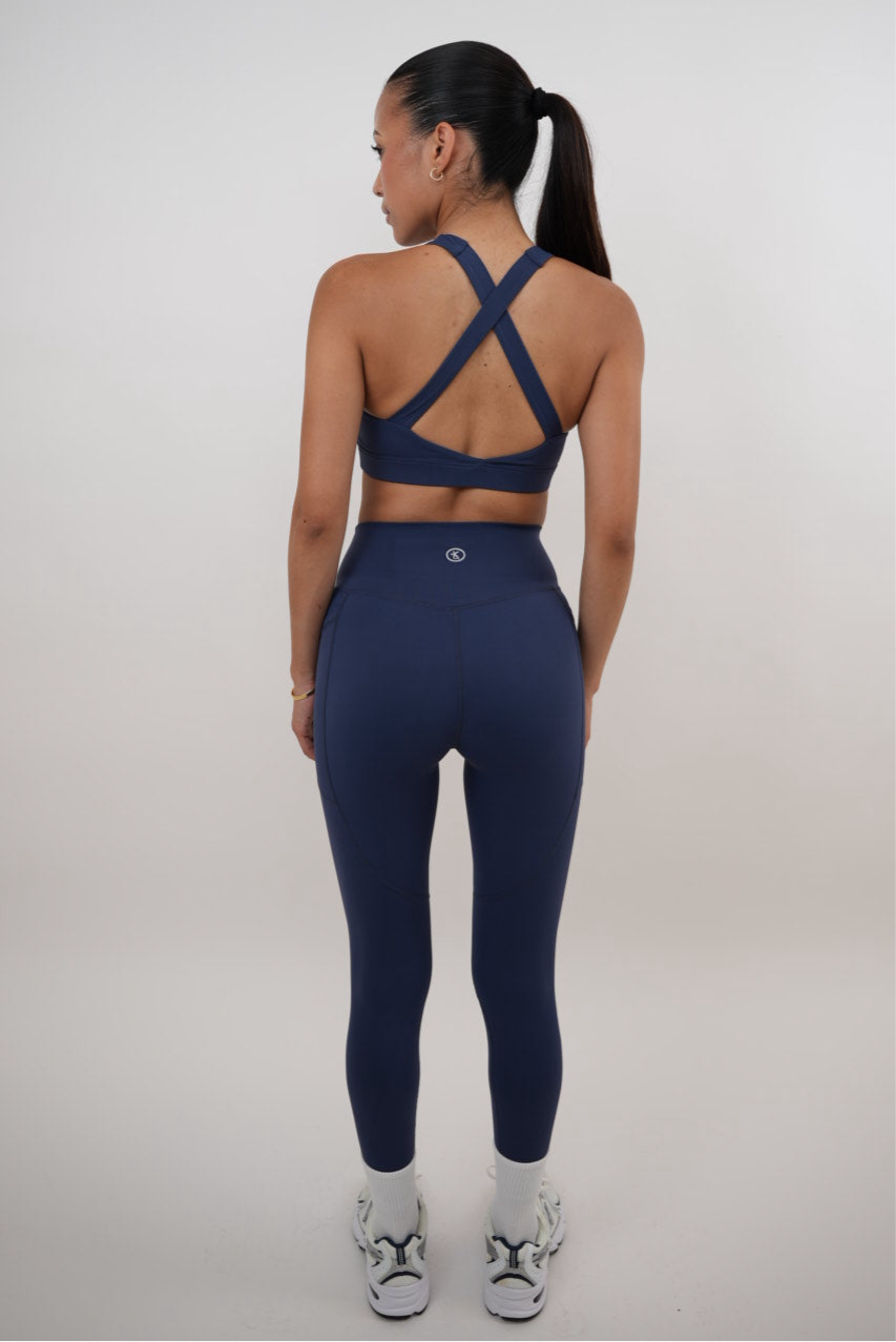 Legging de secado rápido I Am Glowing Navy Blue Butter