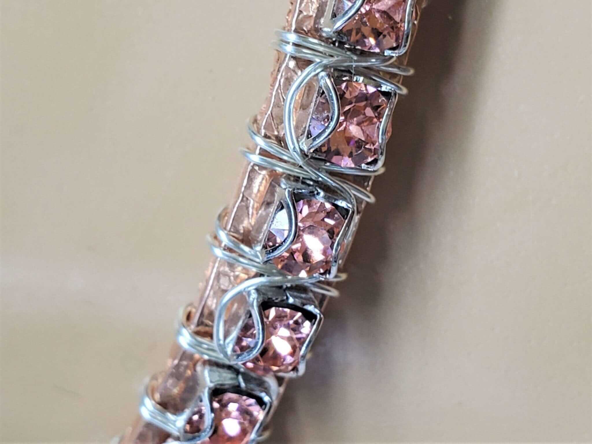 Bracelet | 16 Gauge Copper Rhinestone Cuff Bangle