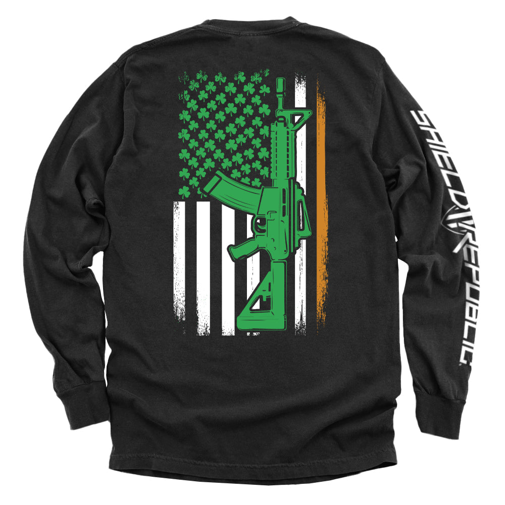 Ar15 Irish American Flag Back Print