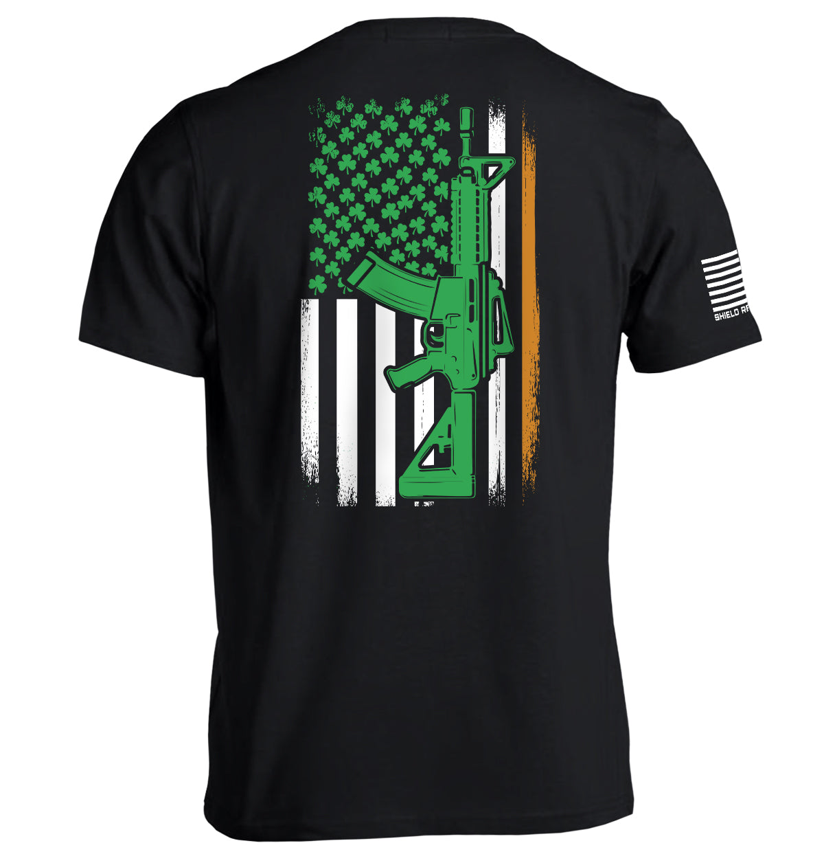 Ar15 Irish American Flag Back Print