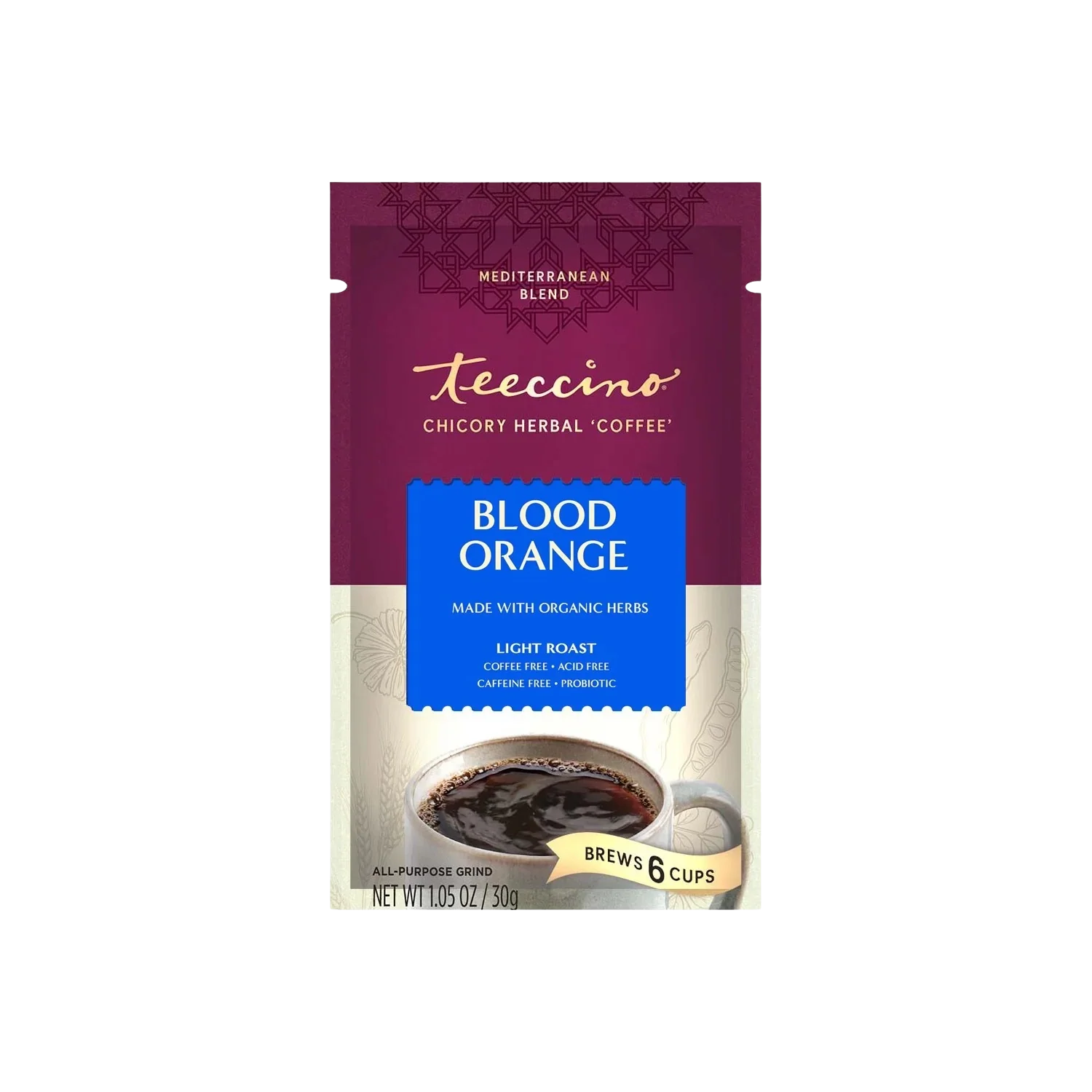 Herbal Coffee | Teeccino | Blood Orange Chicory Herbal Coffee