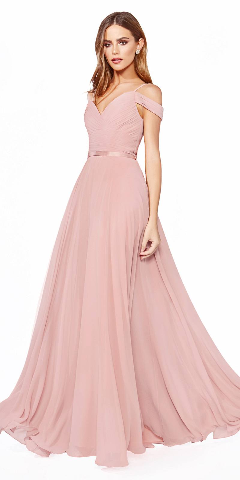 Dress | Cinderella Divine Cd0156 Long Off the Shoulder Chiffon