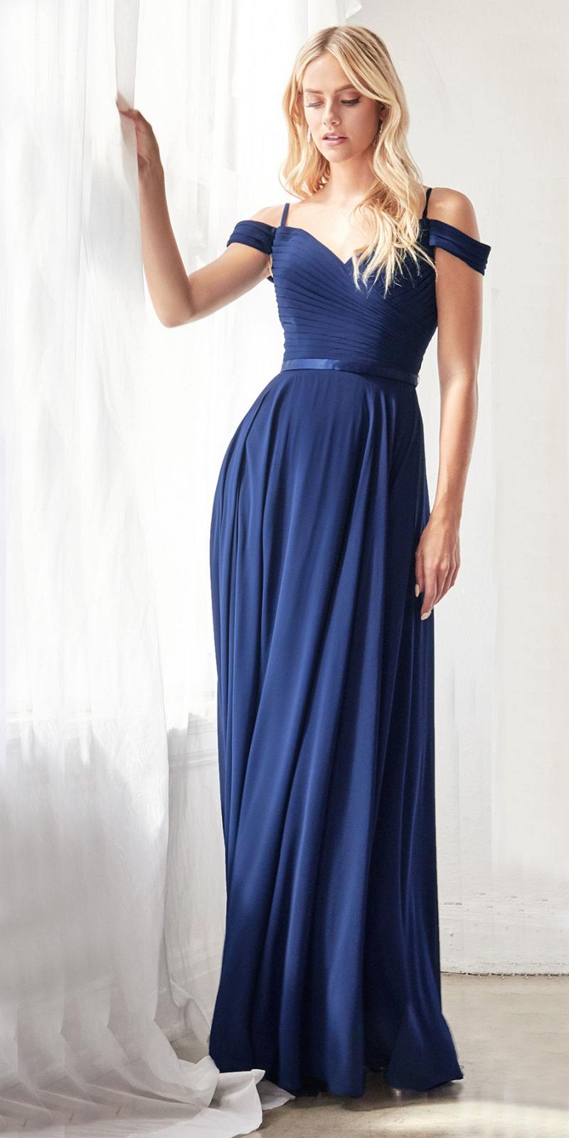 Dress | Cinderella Divine Cd0156 Long Off the Shoulder Chiffon
