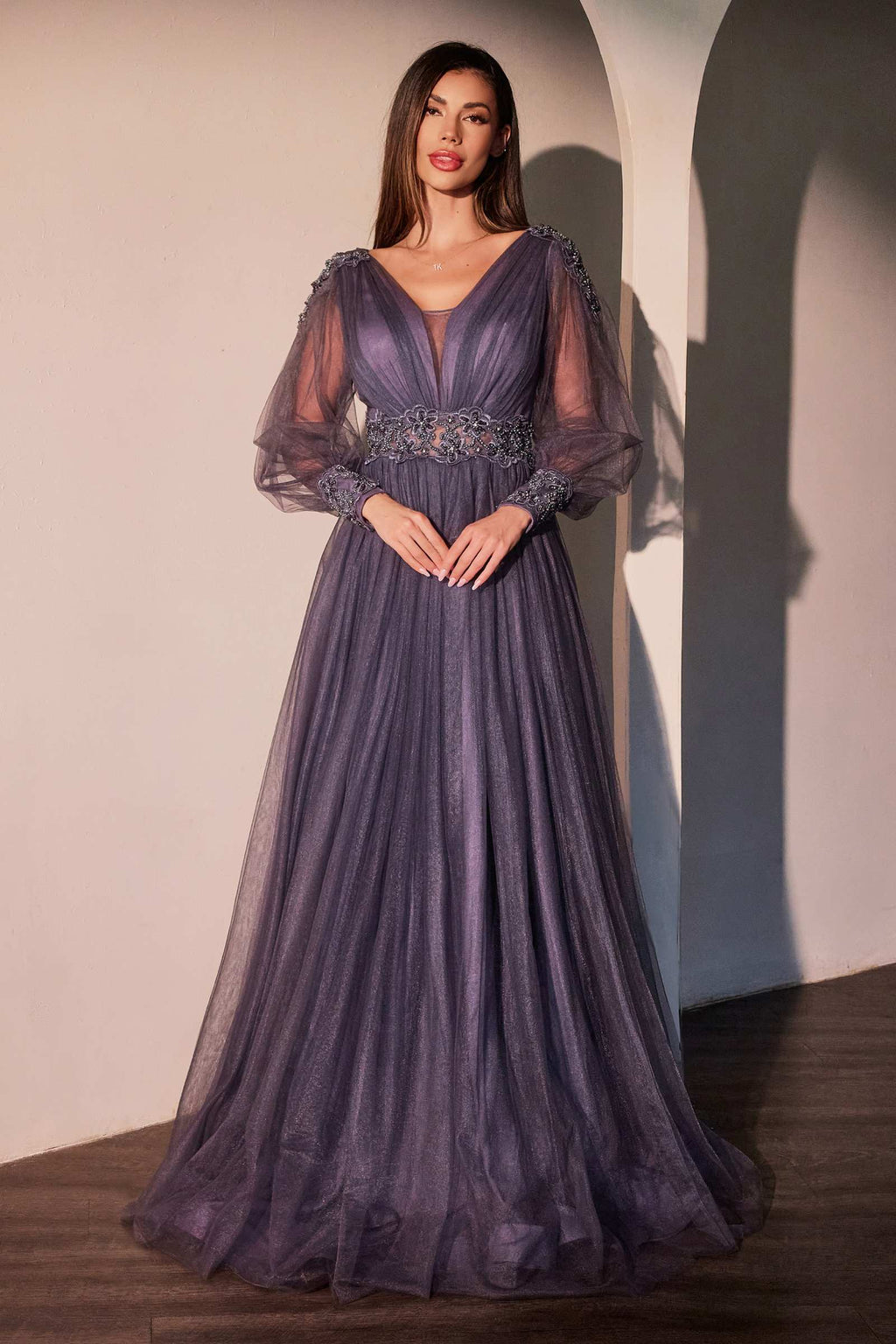 Ladivine CD0938 Long Sleeve Mother of Bride A-Line Dress is a mother of the bride dress for mother of the bride, prom, pageant. It features tulle styling and a polished formalwear look suited for Honey Badger Books shoppers selecting special-occasion apparel.