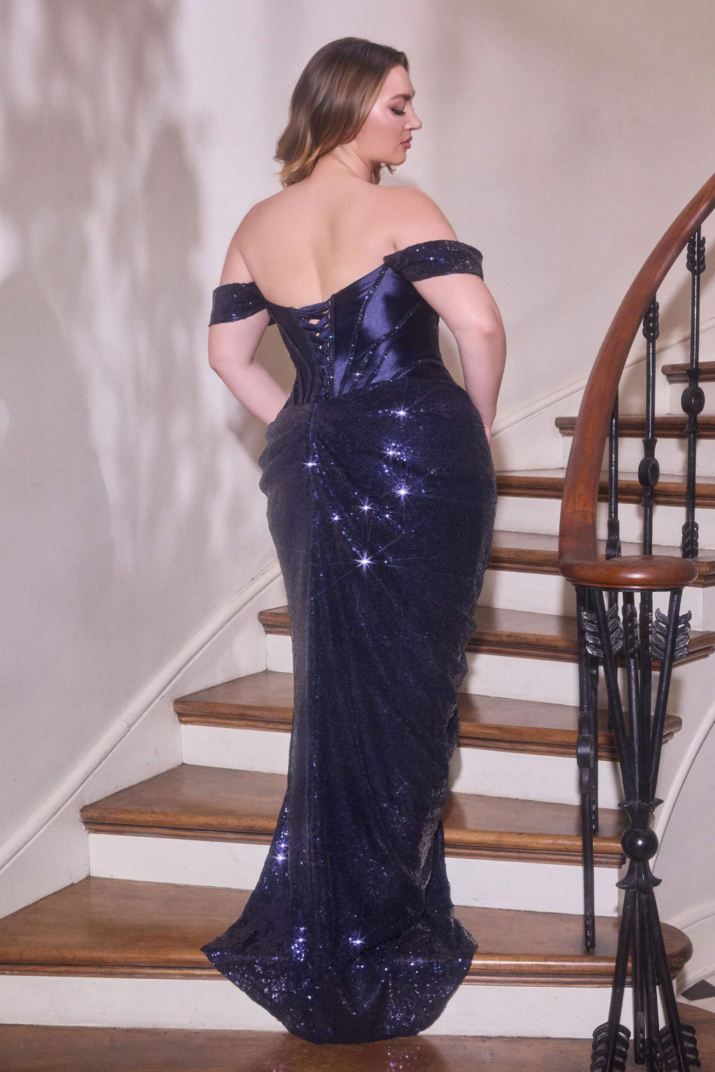 Dress | Ladivine Cd422c Off Shoulder Sculpted Satin Corset