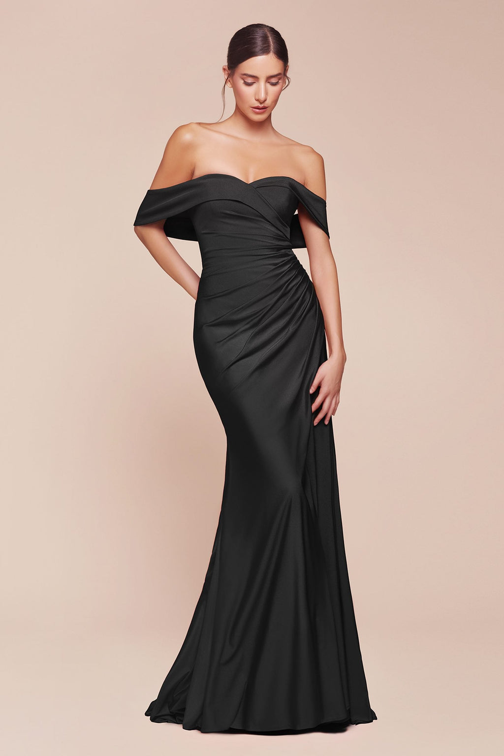 Bridal Party Dress | Ladivine Cd790 Dress Off the Shoulder Stretch Spandex