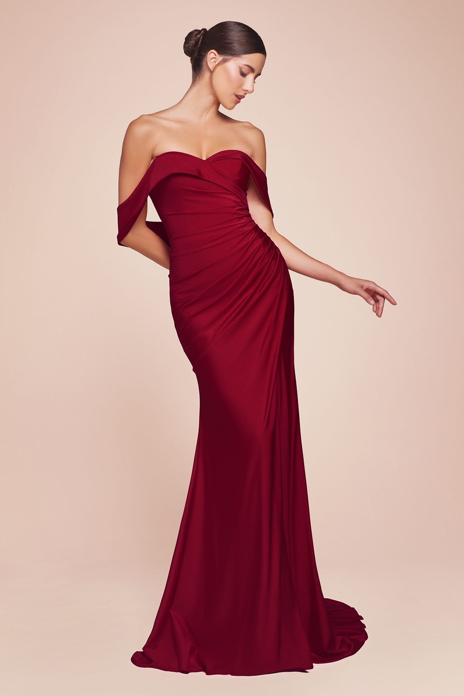 Bridal Party Dress | Ladivine Cd790 Dress Off the Shoulder Stretch Spandex