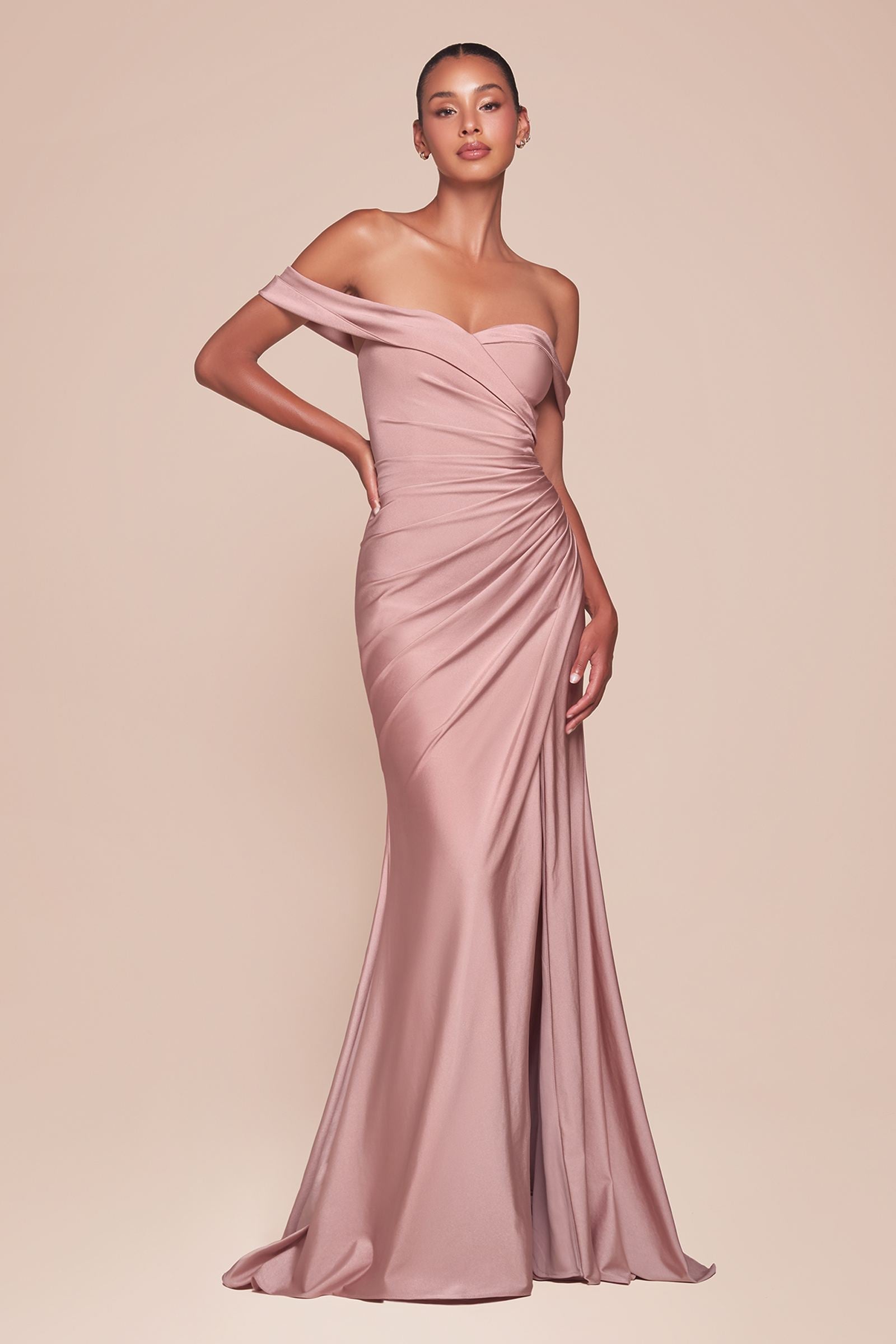 Bridal Party Dress | Ladivine Cd790 Dress Off the Shoulder Stretch Spandex
