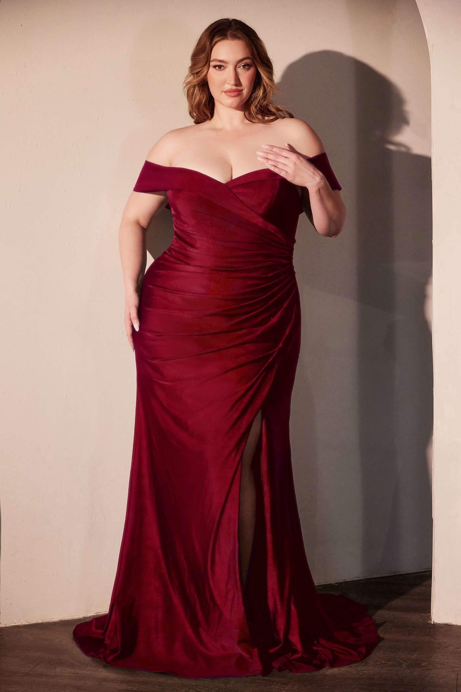 Bridal Party Dress | Ladivine Cd790c Dress Off the Shoulder Stretch Spandex