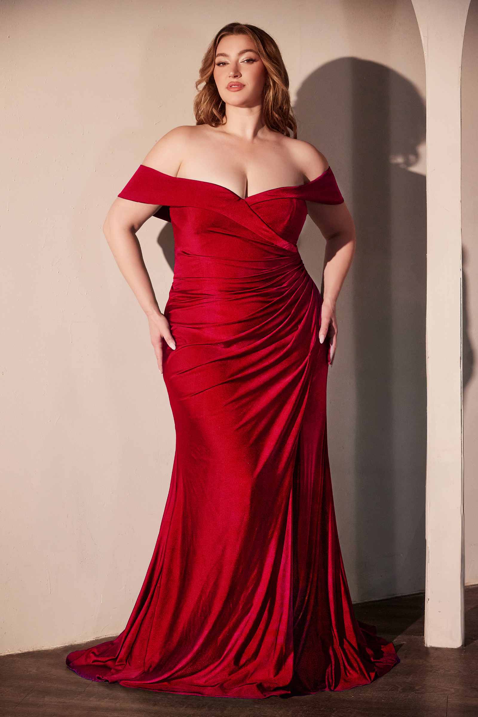 Bridal Party Dress | Ladivine Cd790c Dress Off the Shoulder Stretch Spandex