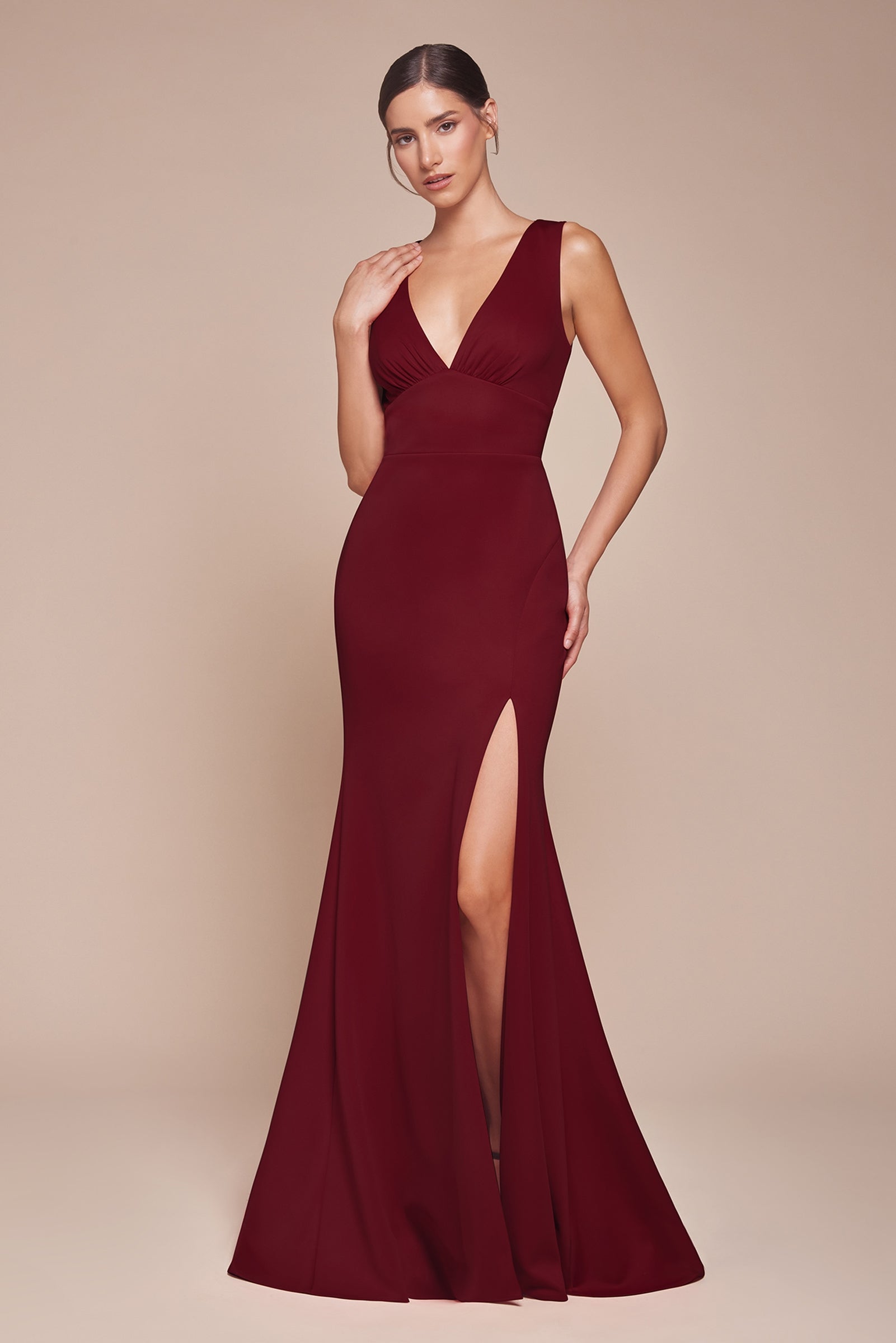 Dress | Ladivine Ch395 Long Sleeveless V