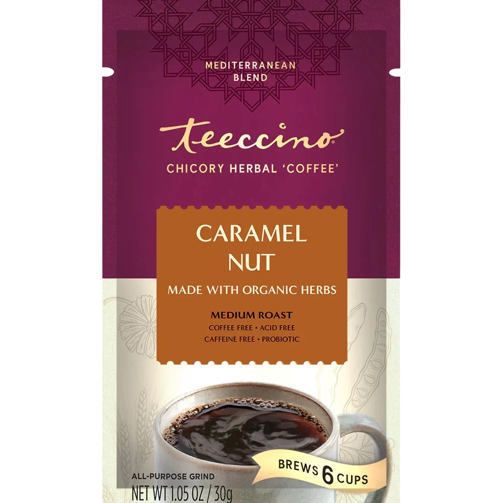 Herbal Coffee | Teeccino | Caramel Nut Chicory Herbal Coffee