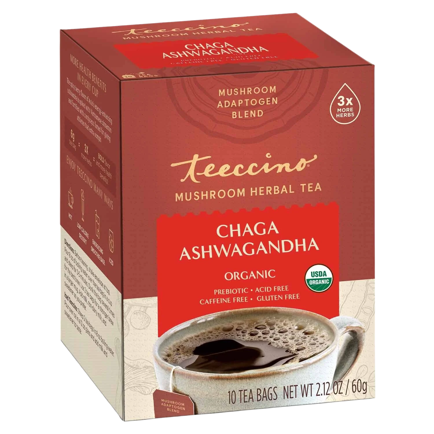 Té de Chaga Ashwagandha Butterscotch en Crema de Champiñones y Hierbas