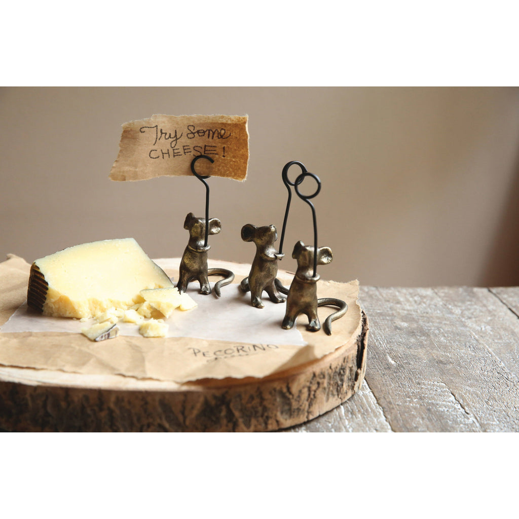 Greeting Card | Cast Iron Mouse Card Holder