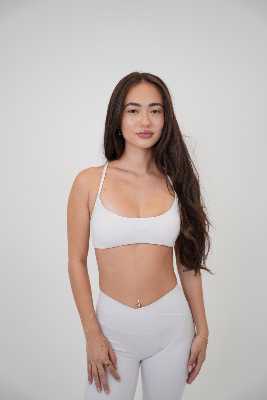 Mallas con cintura en V My Time Is Divine Lime White Sculpt