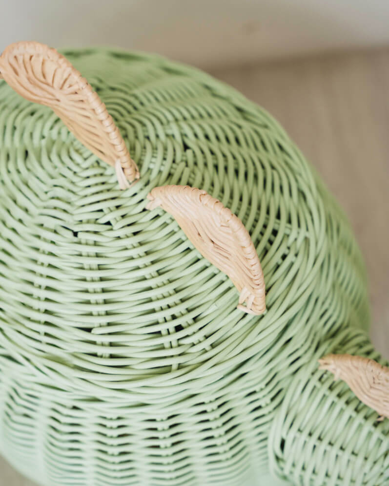 Storage Basket, Decor | Dinosaur Storage Basket Mint Green