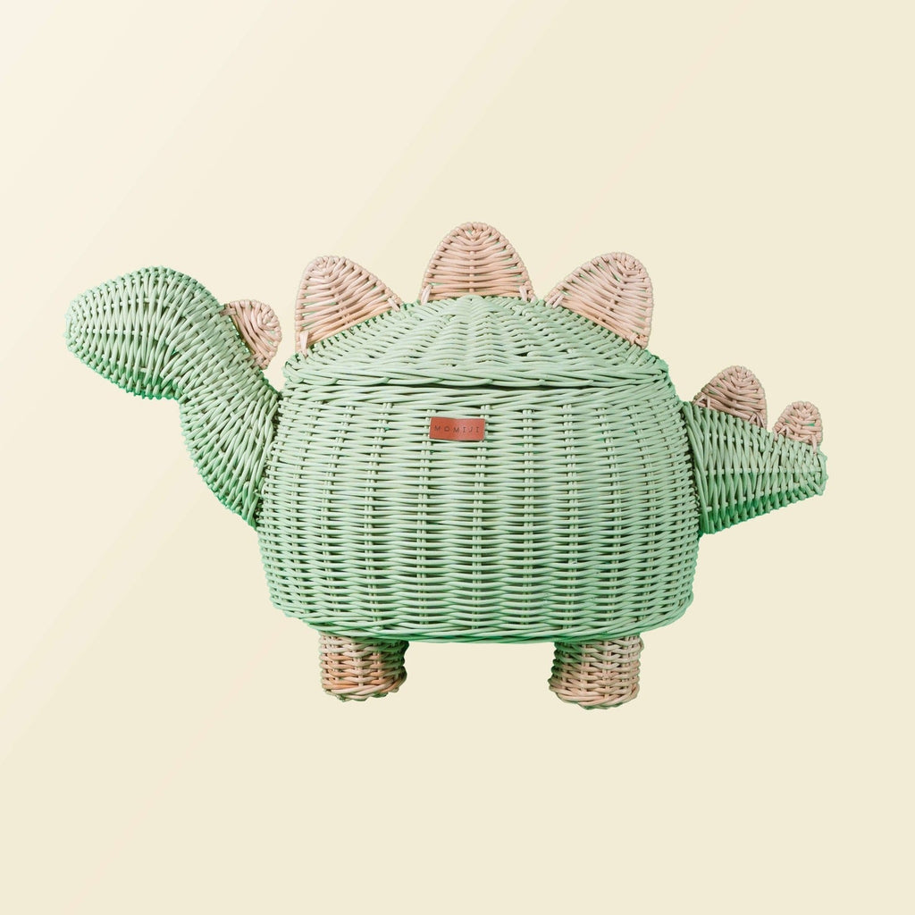 Storage Basket, Decor | Dinosaur Storage Basket Mint Green